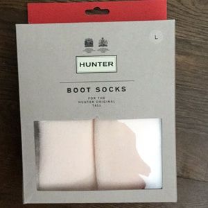 Hunter Boot Cream socks tall size Large